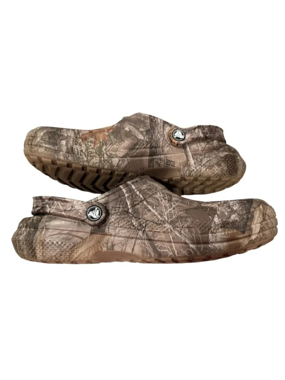 Crocs Realtree Lined Clogs Men’s 9 Women’s 11 Camo Fleece Shoes EUC
